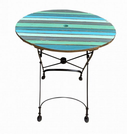 Kadai Reclaimed Teak Folding Table (100cm) - Image 2