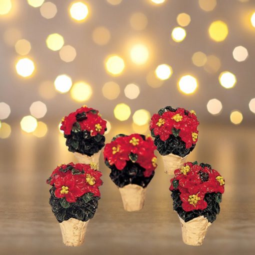 Poinsettias Set of 5