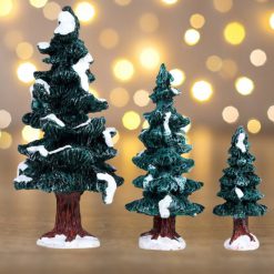Lemax Christmas evergreen tree set of 3