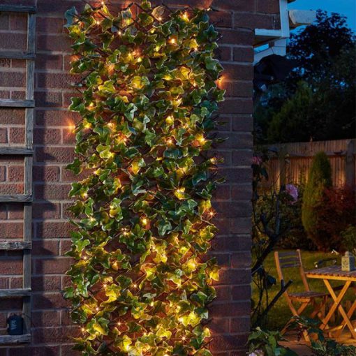 SOLAR IN LIT IVY TRELLIS 50 LED 180X60CM