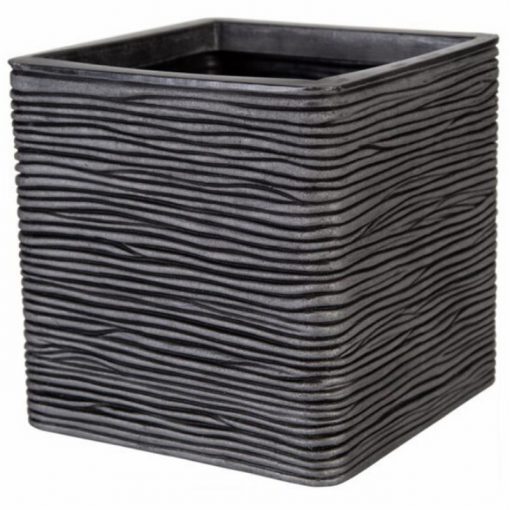 30cm Plastic Small Square Amalfi in Pewter