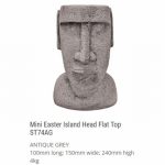 Mini Easter Island Head Flat Top Antique Grey