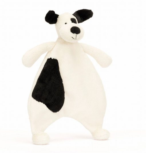 Jellycat- Bashful Black and Cream Puppy Comforter