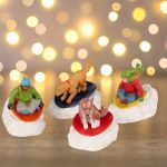 Lemax- Dog Snow Saucer Fun