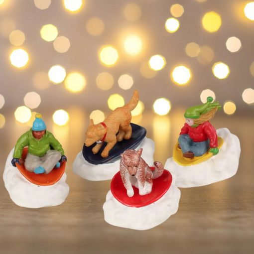 Lemax- Dog Snow Saucer Fun