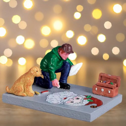 Lemax- Sidewalk chalk artist