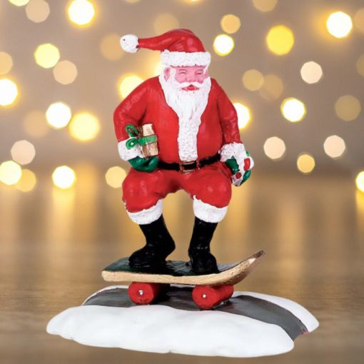 Lemax- Skateboard Santa