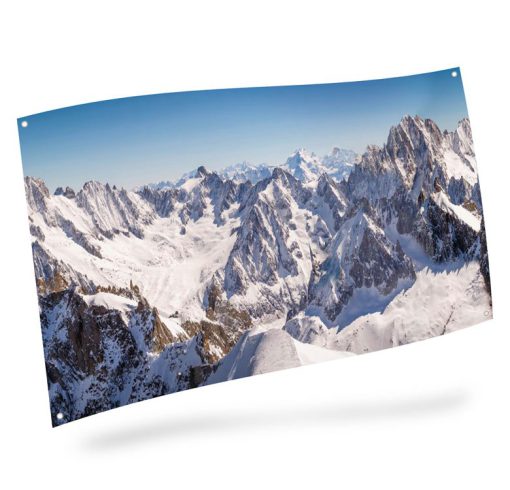 My Village -  Mountain Peaks cloth background