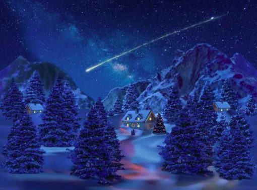 My Village- Lighted Canvas Background