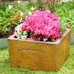 Alternative view of Square PLanter Old Leather S1