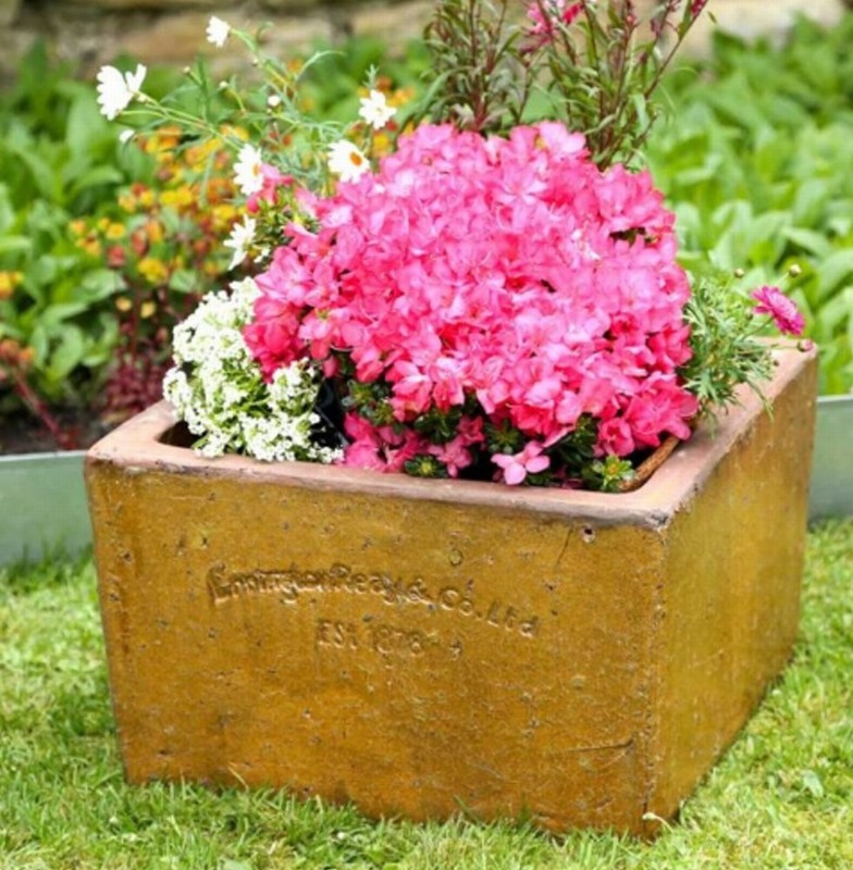 Square PLanter Old Leather S1 - Image 2