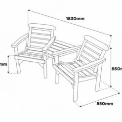 Alternative view of Thornton Rustic Alcove Seat