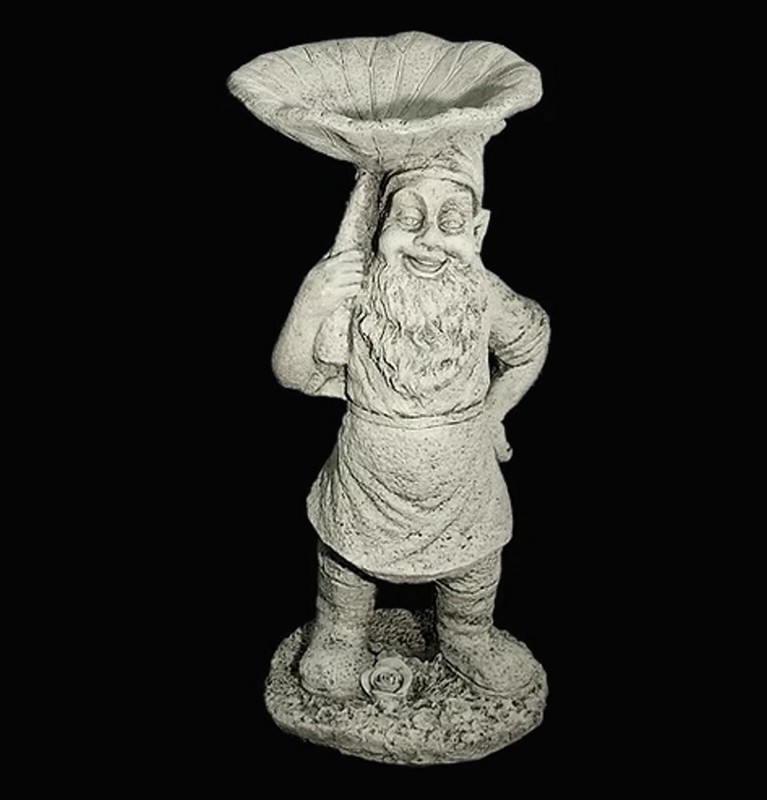 Large Gnome Birdbath