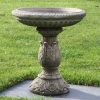 Medium Floral Birdbath