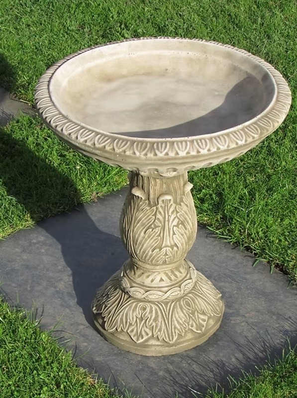 Medium Floral Birdbath - Image 2