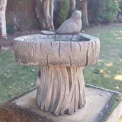 Bird on a Log Birdbath