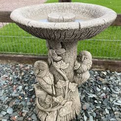 Twin Owl Birdbath