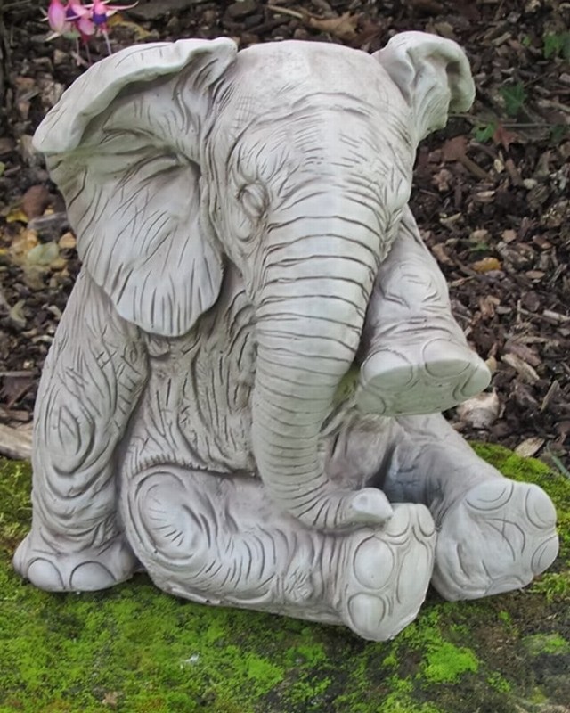 Medium Sitting Crying Elephant
