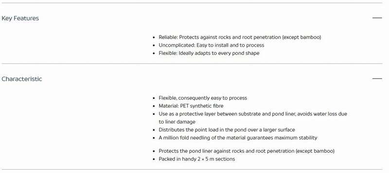 Protective pond Fleece Underlay 2m x 5m - Image 2