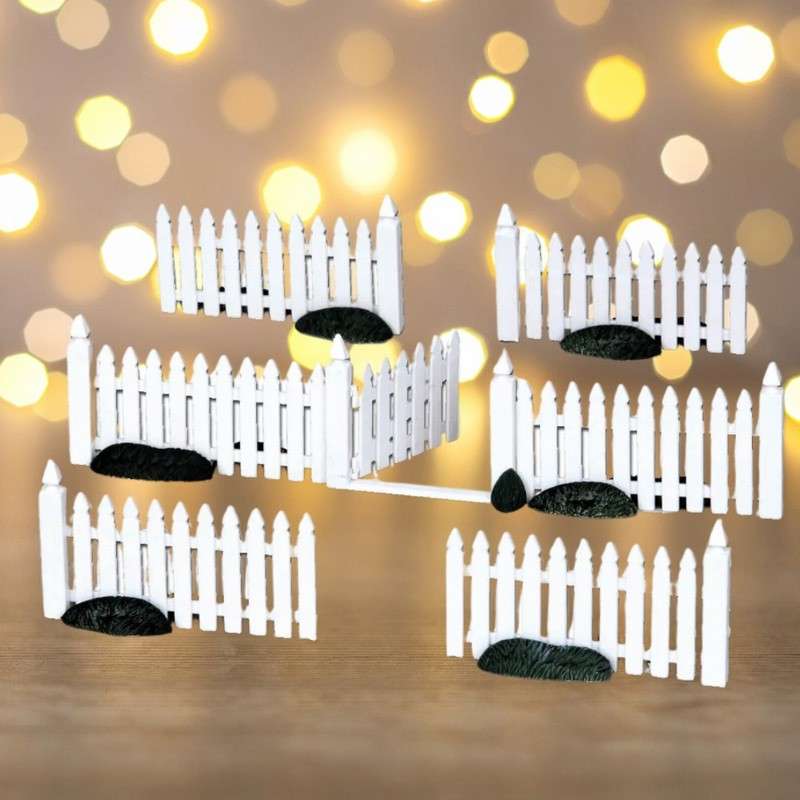 Plastic picket fence set of 7