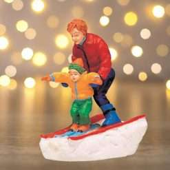 Father & son skiing