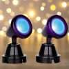 Round spot light, blue