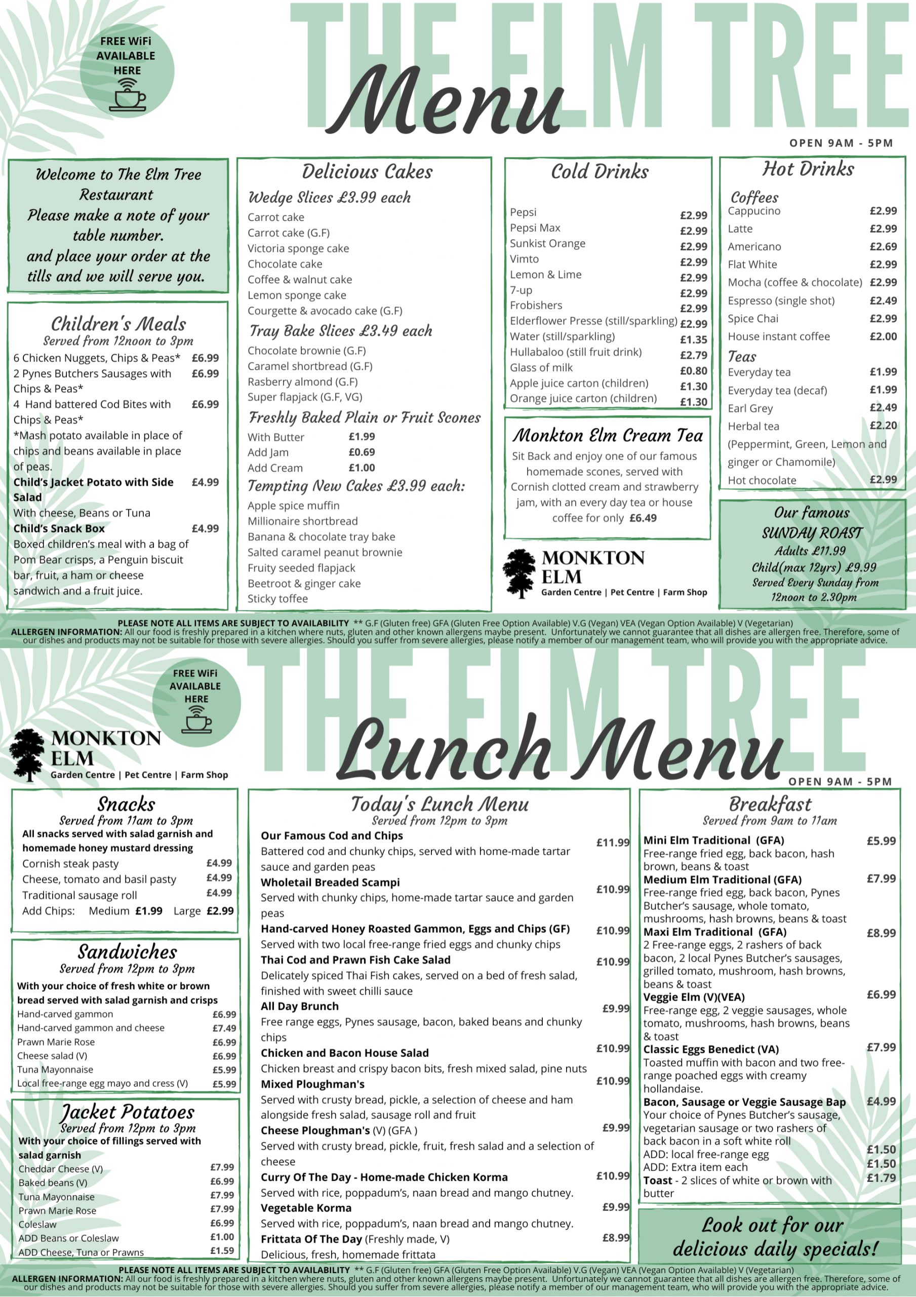 Restaurant Monkton Elm Garden Centre Taunton