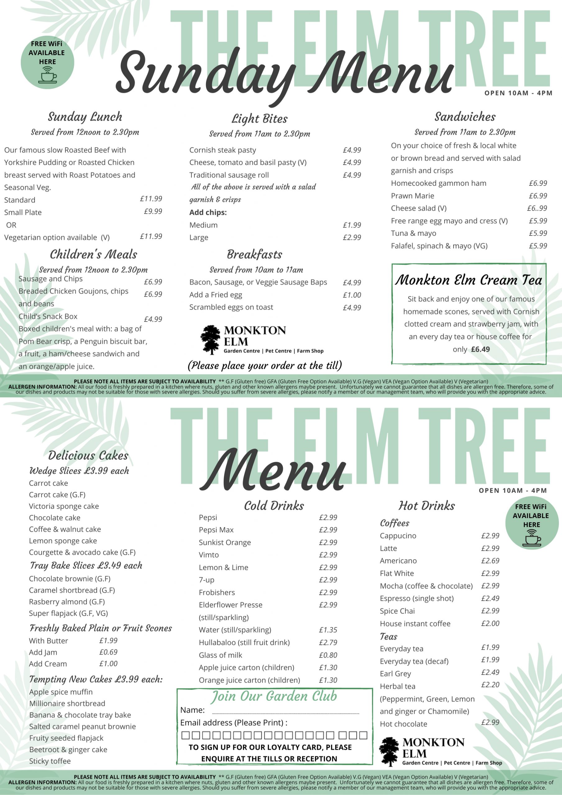 Restaurant Monkton Elm Garden Centre Taunton